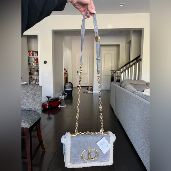 BNWT CHRISTIAN DIOR shearling Caro bag - Picture 5 of 14